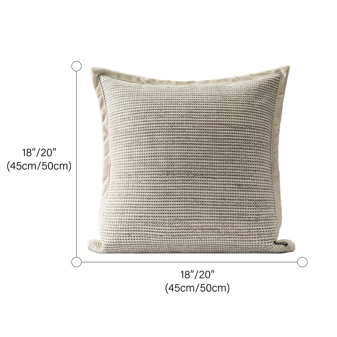Modern Minimalist Beige Woven Textured Decorative Throw Pillow Image - 10 | homeyfad