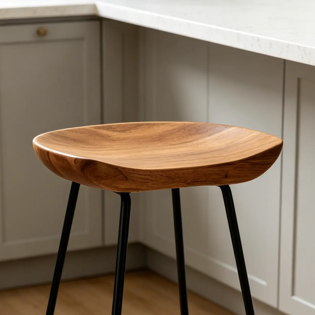 Modern Solid Wood Counter Height Bar Stools Image - 5 | homeyfad