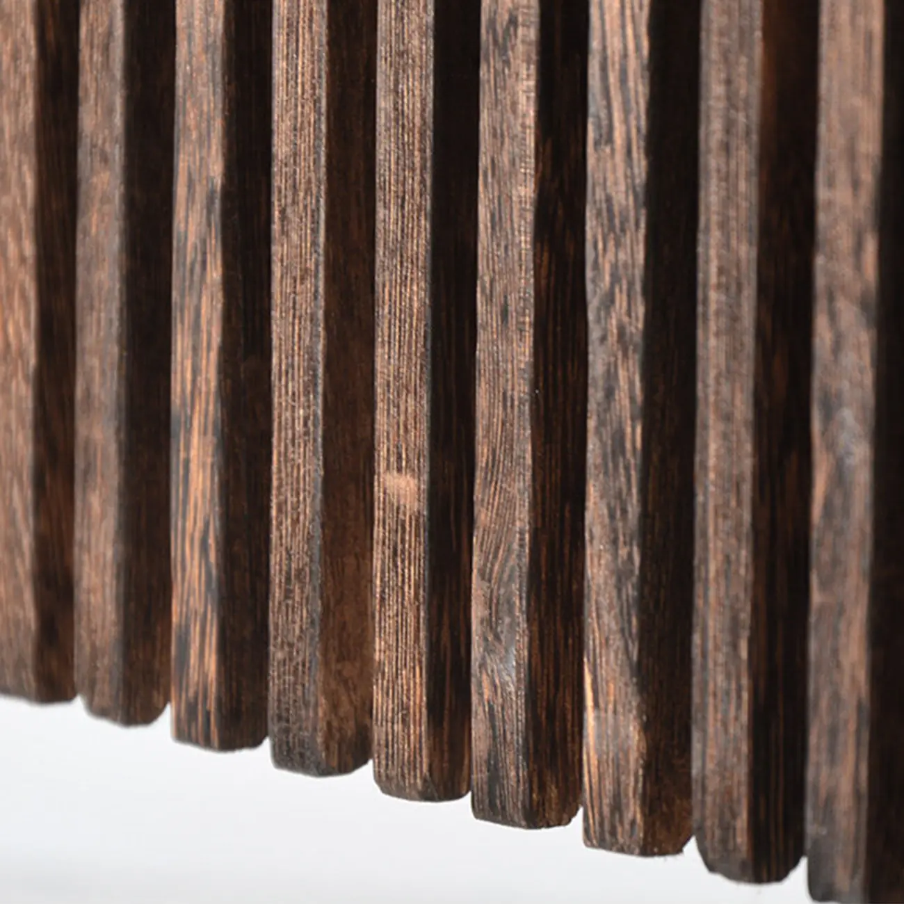 Mid-Century Modern Slatted Solid Wood Shoe Cabinet Image - 9 | homeyfad