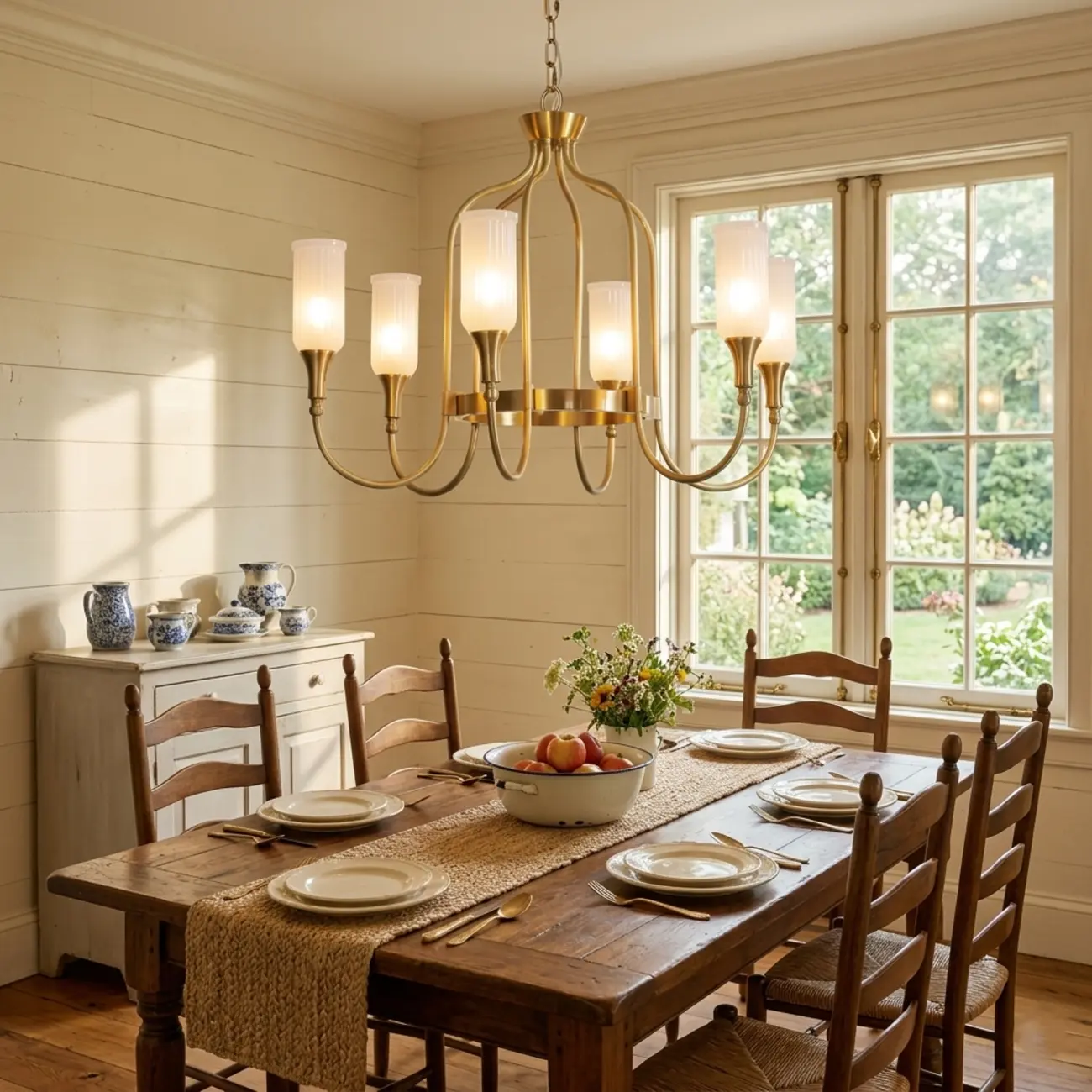 Modern Luxury Brass Chandelier with Fluted Glass Shades Image - 3 | homeyfad