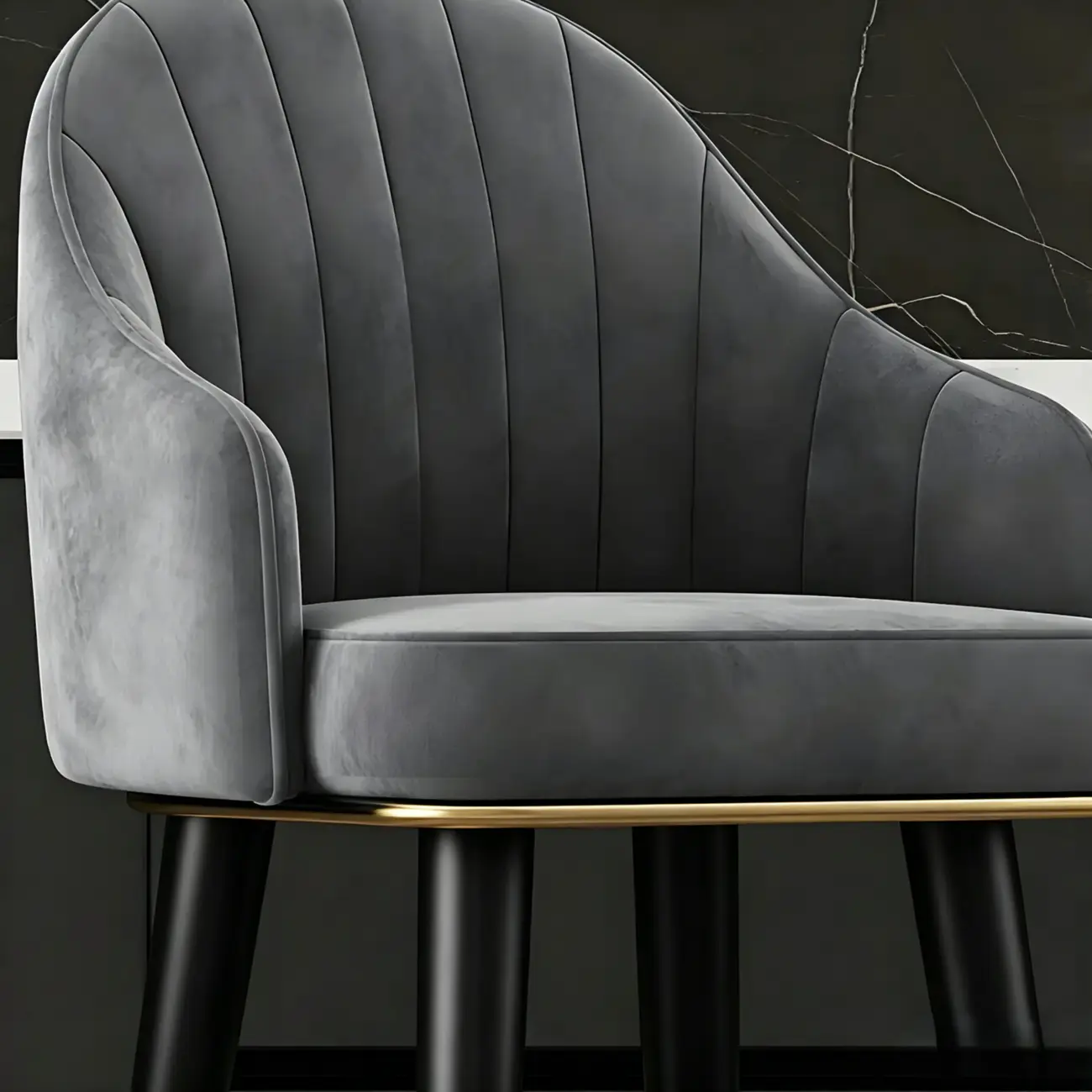 Glam Velvet Upholstered Counter Height Bar Stools Image - 11 | homeyfad