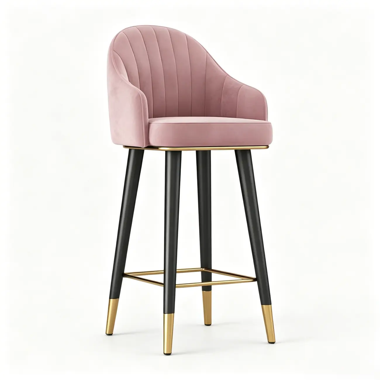 Glam Velvet Upholstered Counter Height Bar Stools Image - 27 | homeyfad