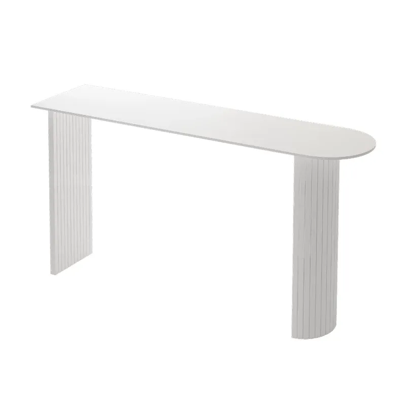 Modern Marble Top Bar Table with Geometric Frame for Dining Image - 7 | homeyfad