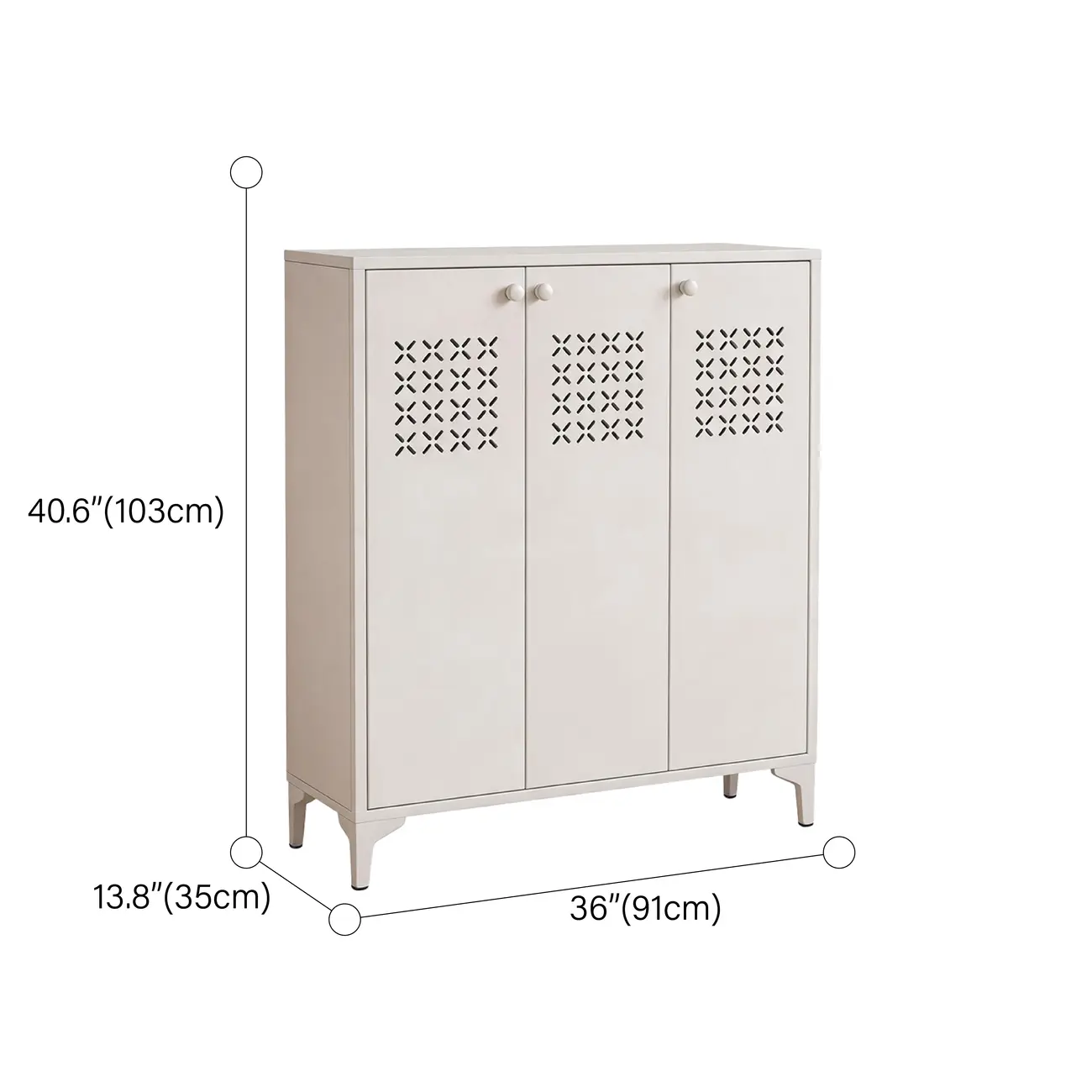 Modern Breathable Lattice Shoe Storage With Adjustable Shelves Image - 14 | homeyfad