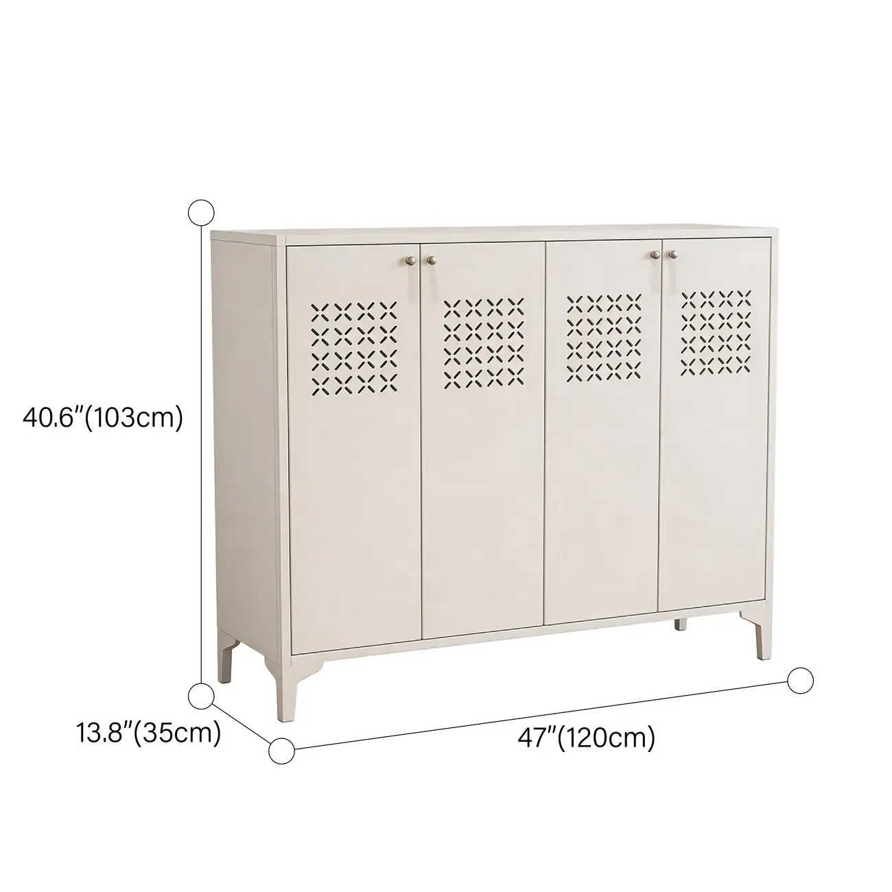 Modern Breathable Lattice Shoe Storage With Adjustable Shelves Image - 15 | homeyfad
