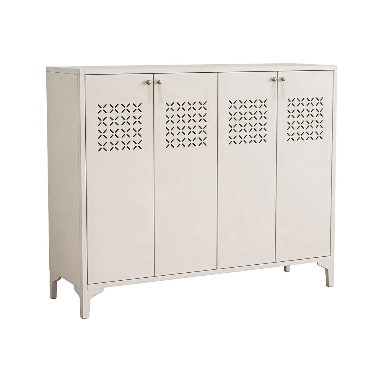 Modern Breathable Lattice Shoe Storage With Adjustable Shelves Image - 17 | homeyfad