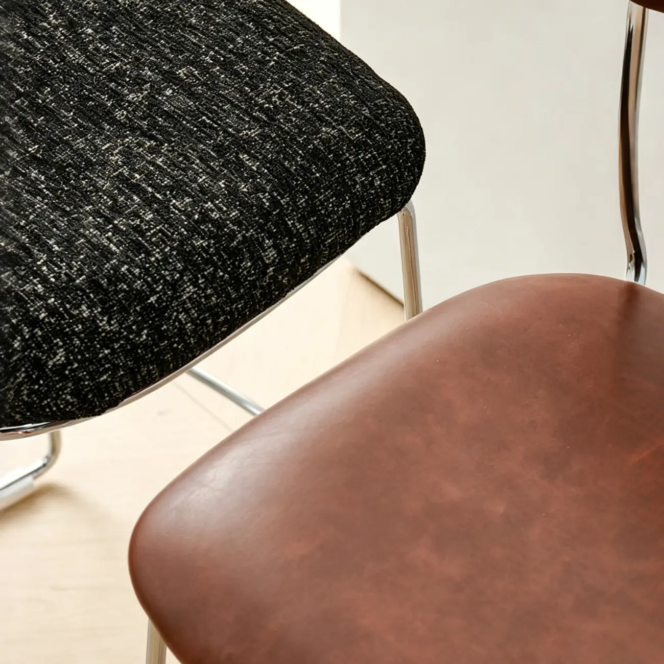 Minimalist Solid Steel Upholstered Kitchen Counter Stool Image - 5 | homeyfad