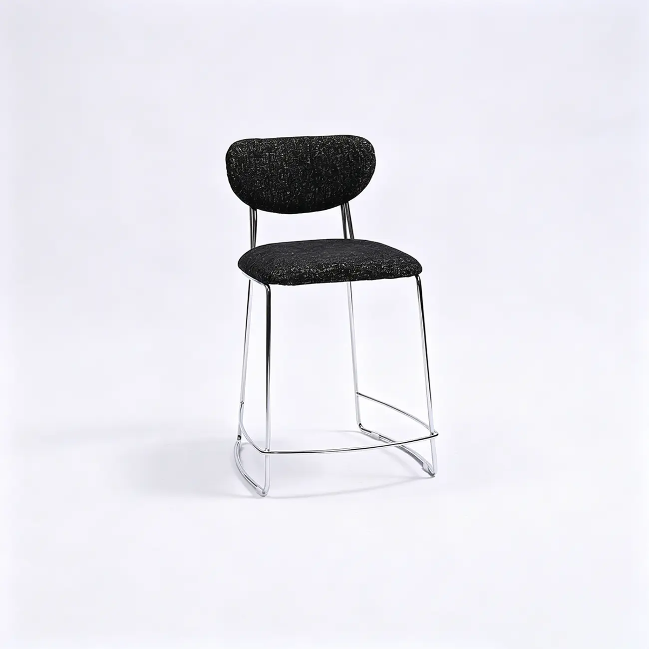 Minimalist Solid Steel Upholstered Kitchen Counter Stool Image - 16 | homeyfad