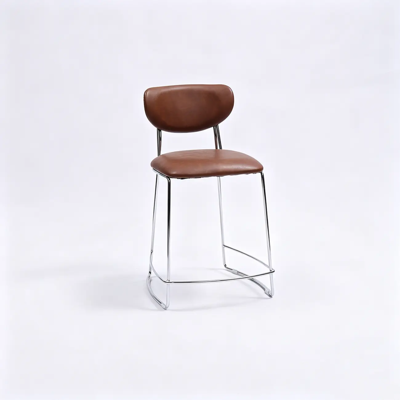 Minimalist Solid Steel Upholstered Kitchen Counter Stool Image - 14 | homeyfad