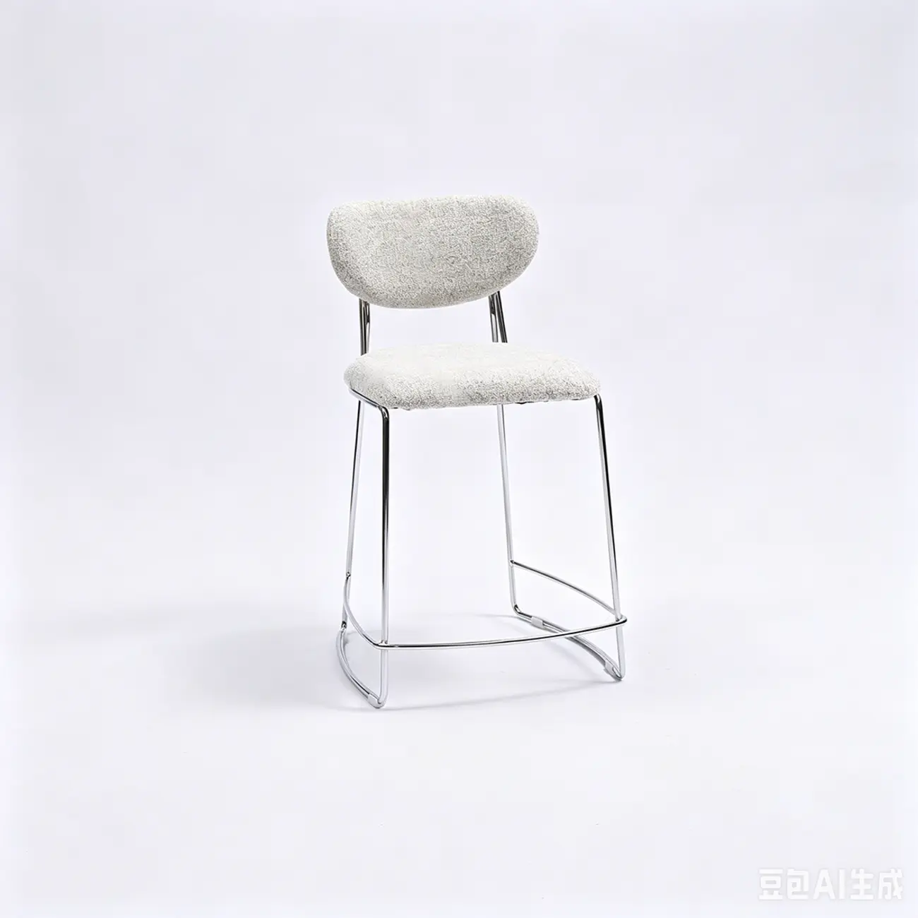 Minimalist Solid Steel Upholstered Kitchen Counter Stool Image - 17 | homeyfad