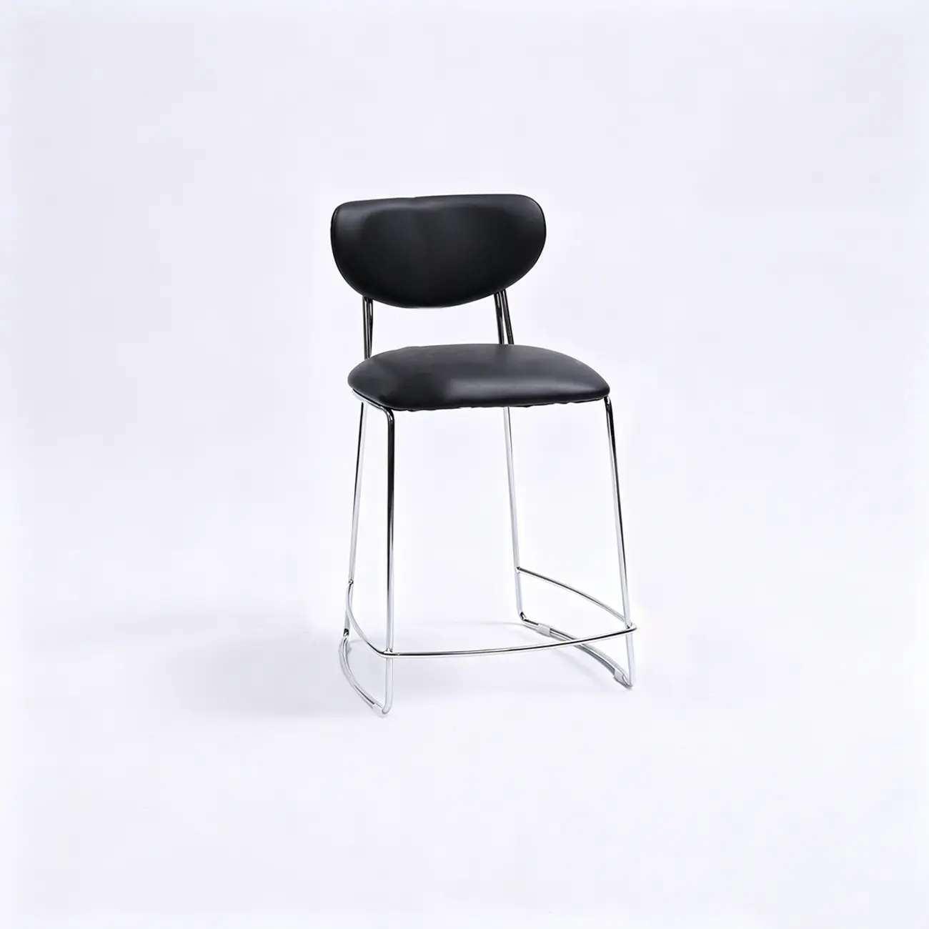 Minimalist Solid Steel Upholstered Kitchen Counter Stool Image - 13 | homeyfad
