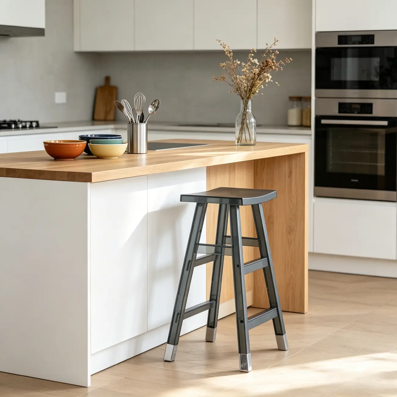 Saddle Acrylic Counter Height Backless Bar Stools Image - 7 | homeyfad