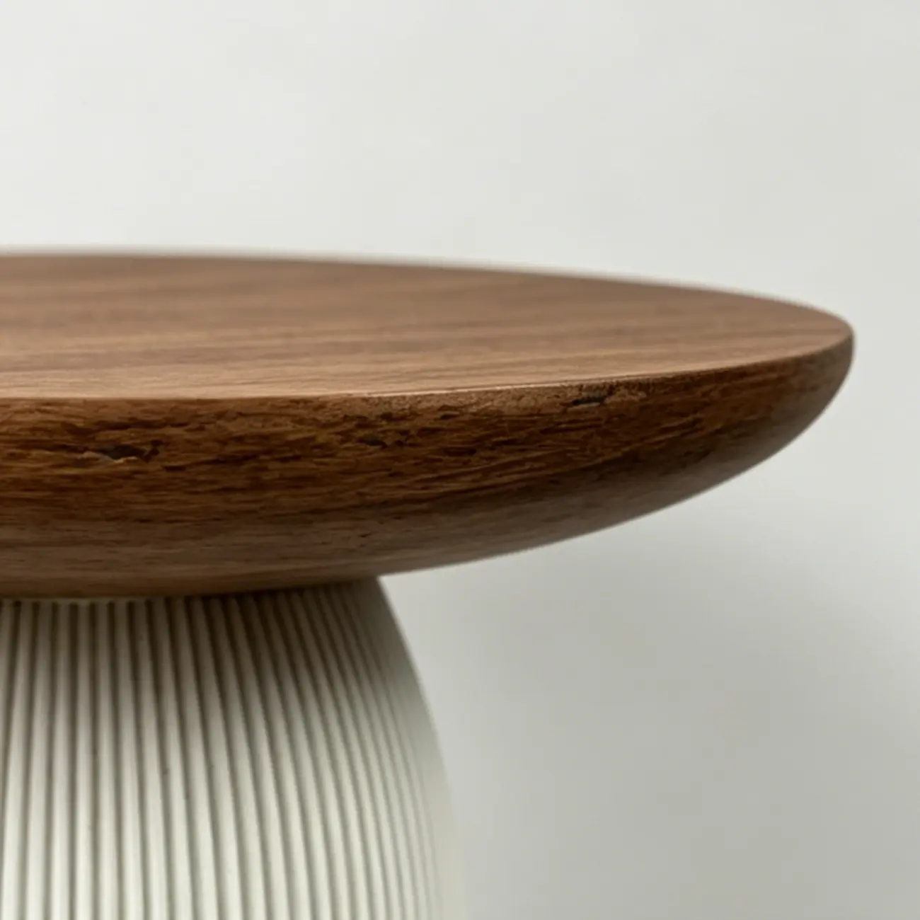 Living Room Brown Round Pedestal End Table Image - 9 | homeyfad