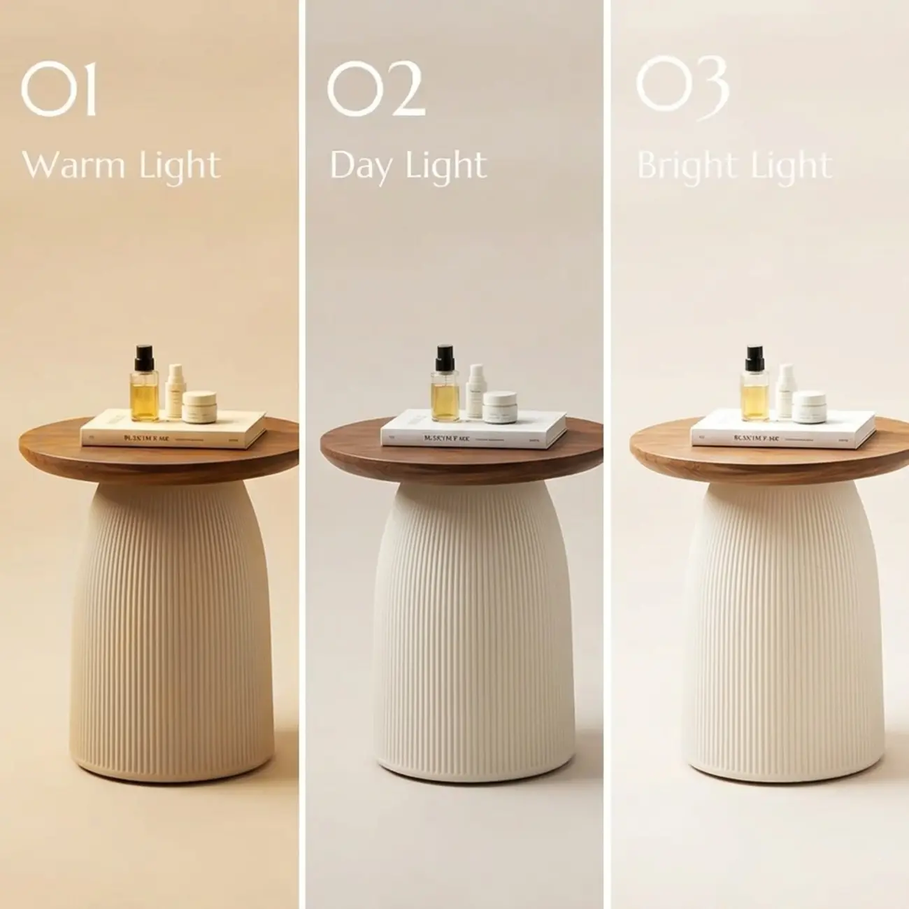 Living Room Brown Round Pedestal End Table Image - 8 | homeyfad