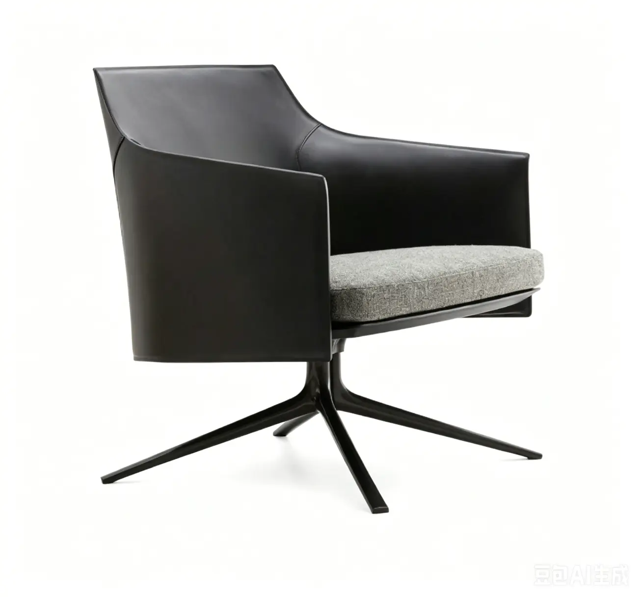 Mid-century Modern Swivel Leather Arm Chair High And Mid Back Image - 17 | homeyfad