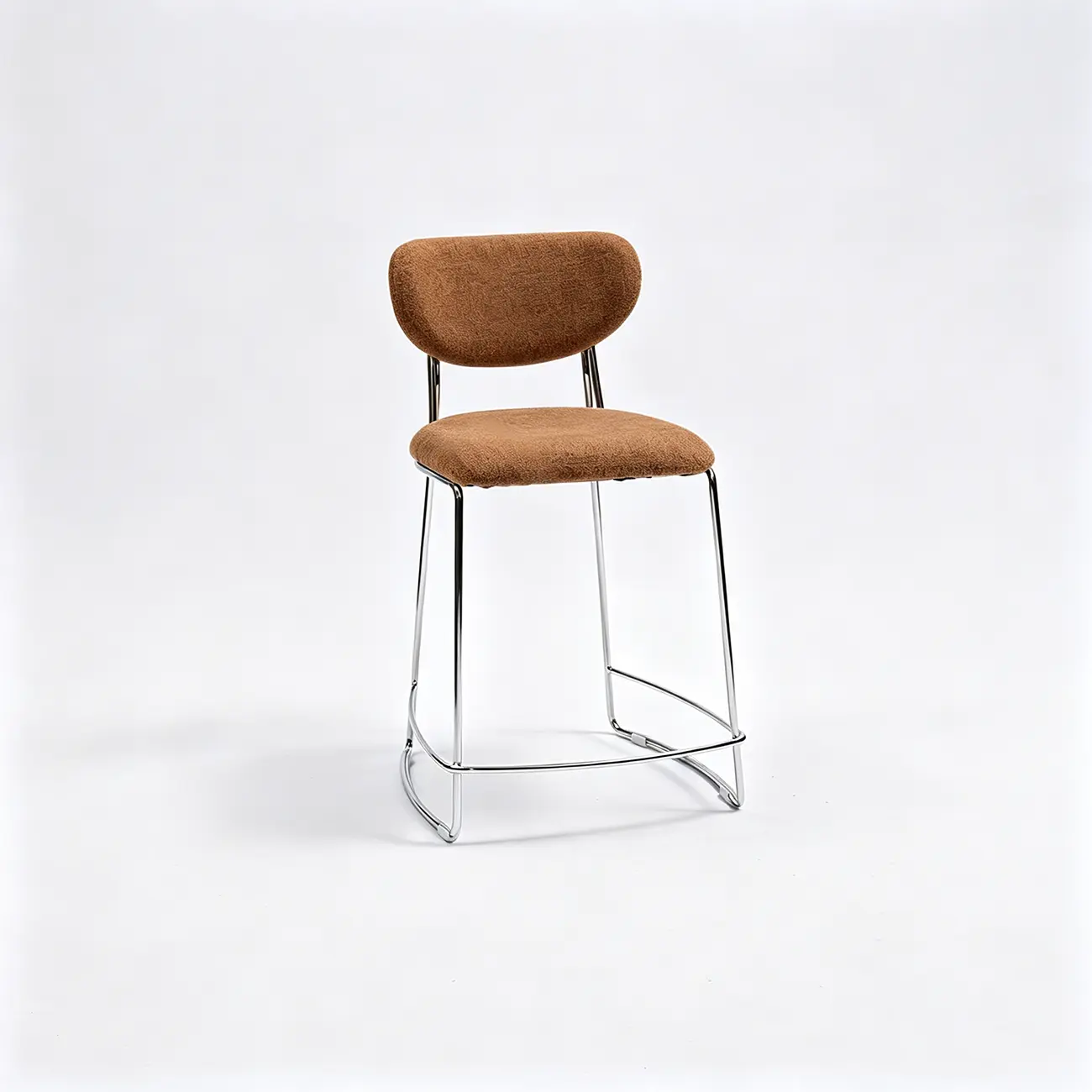 Minimalist Solid Steel Upholstered Kitchen Counter Stool Image - 18 | homeyfad