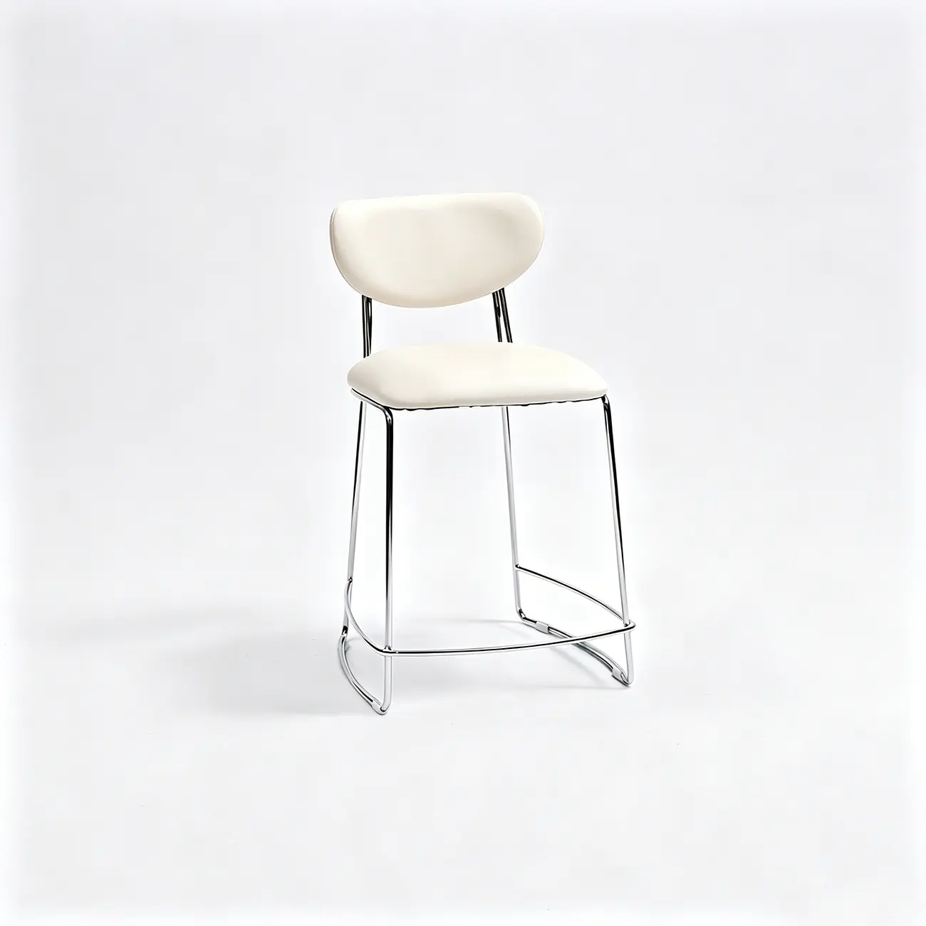 Minimalist Solid Steel Upholstered Kitchen Counter Stool Image - 15 | homeyfad