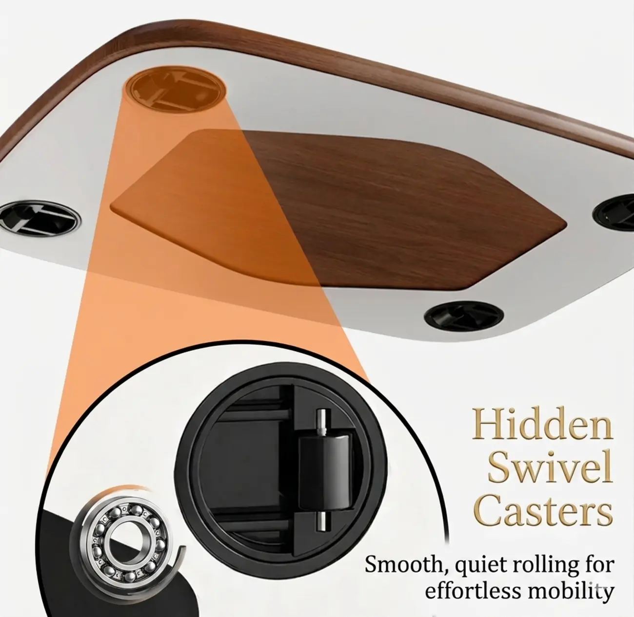 Modern Adjustable Height Swivel C-Shaped Side Table Image - 8 | homeyfad