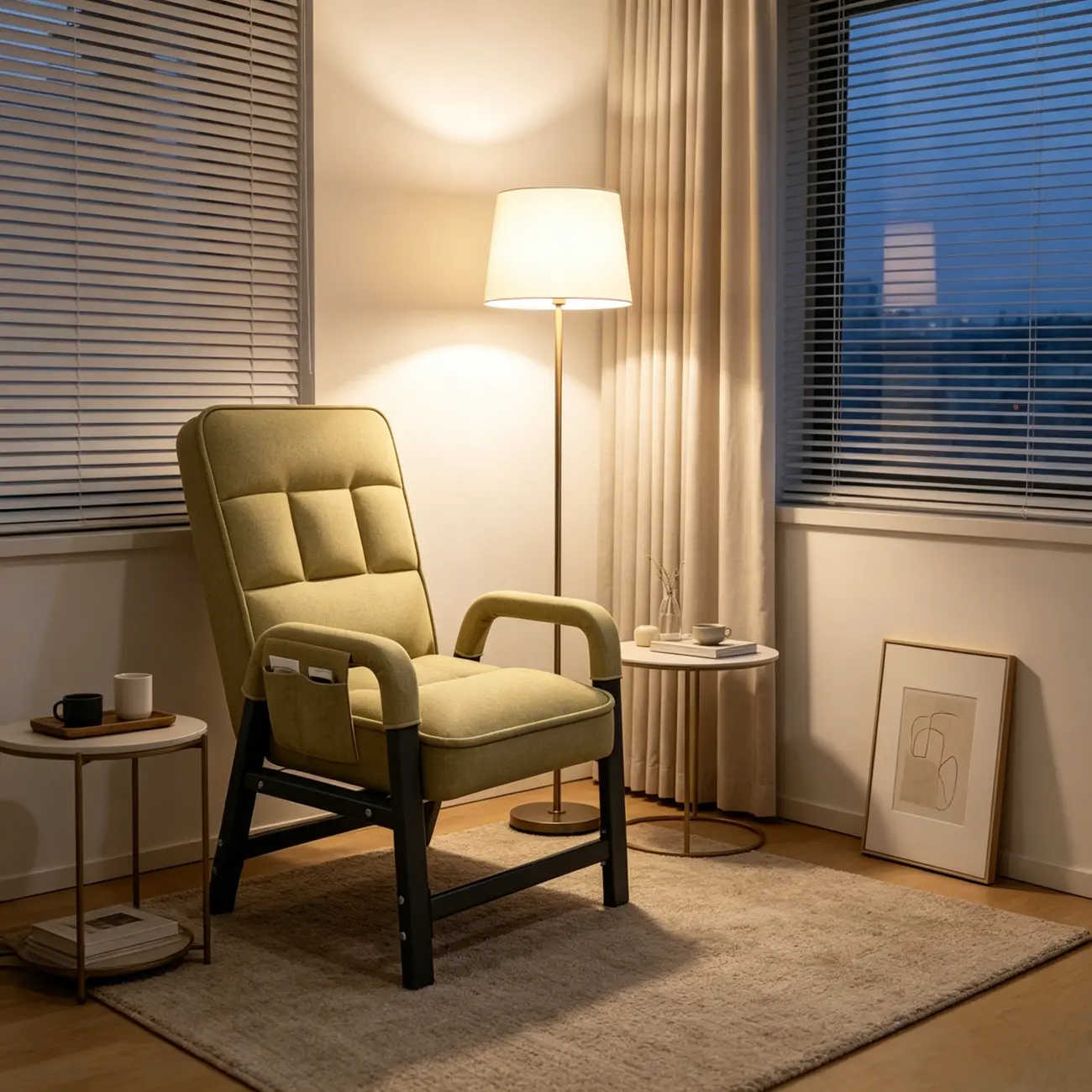 Modern Gray Reclining Upholstered Office Chair Image - 4 | homeyfad