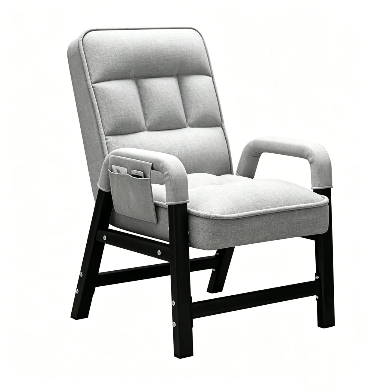 Modern Gray Reclining Upholstered Office Chair Image - 15 | homeyfad