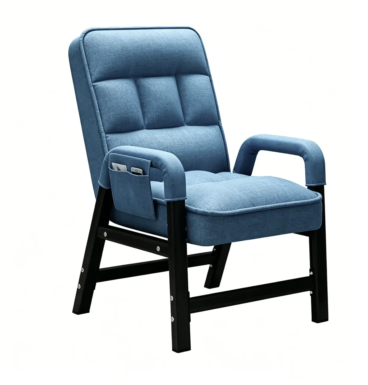 Modern Gray Reclining Upholstered Office Chair Image - 14 | homeyfad
