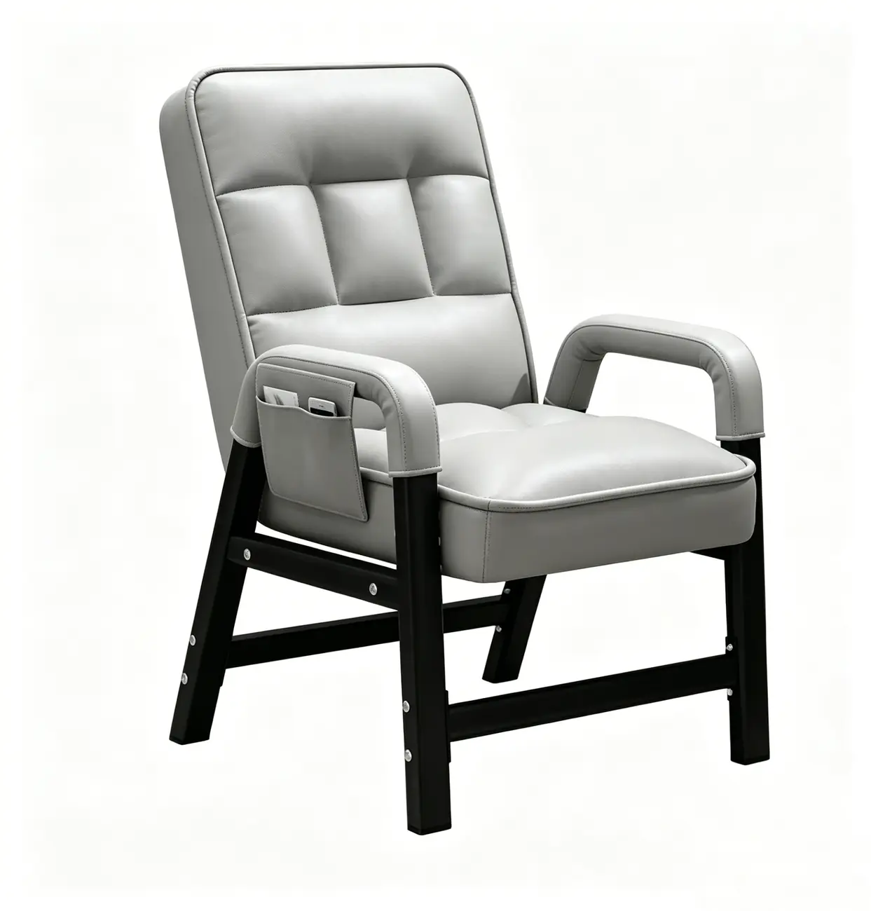 Modern Gray Reclining Upholstered Office Chair Image - 16 | homeyfad