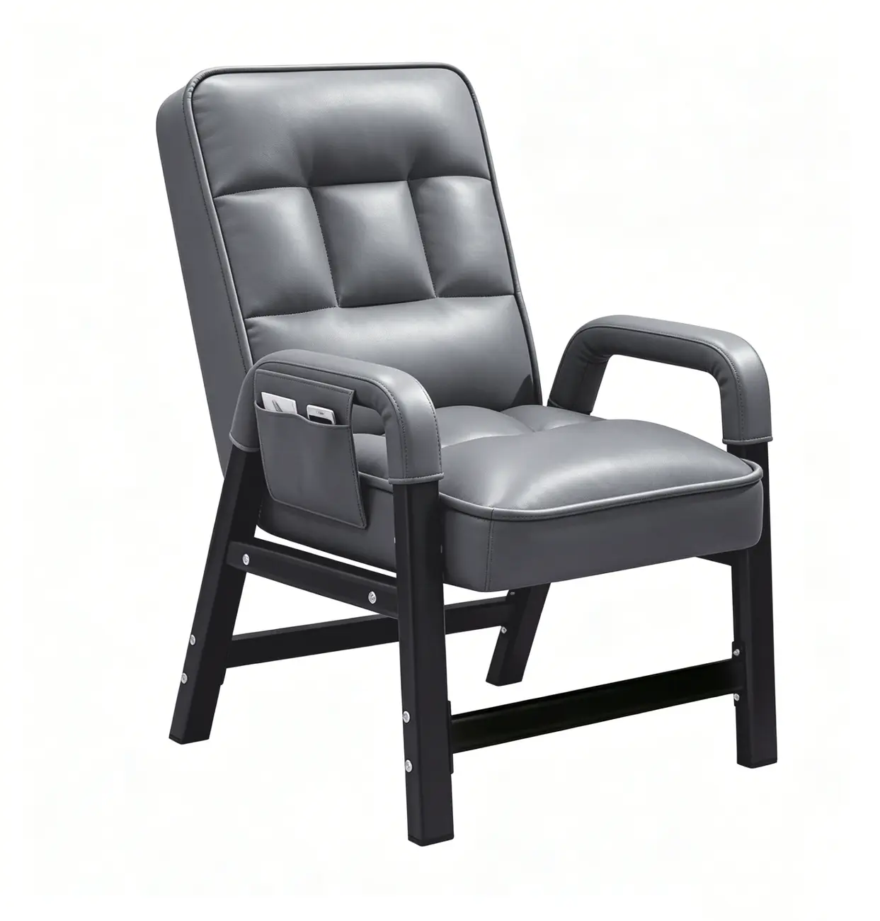 Modern Gray Reclining Upholstered Office Chair Image - 17 | homeyfad