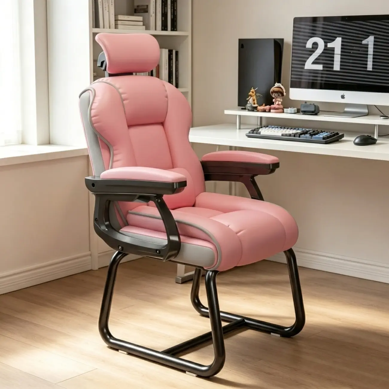 Yellow High-Back Leather Ergonomic Executive Chair  Image - 18 | homeyfad