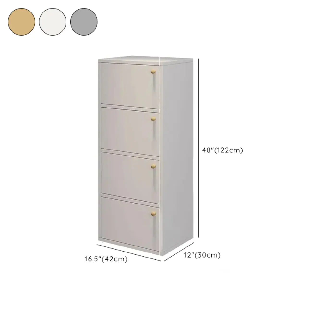 5-Tier Modern Oak Entryway Shoe Cabinet with Doors Image - 22 | homeyfad