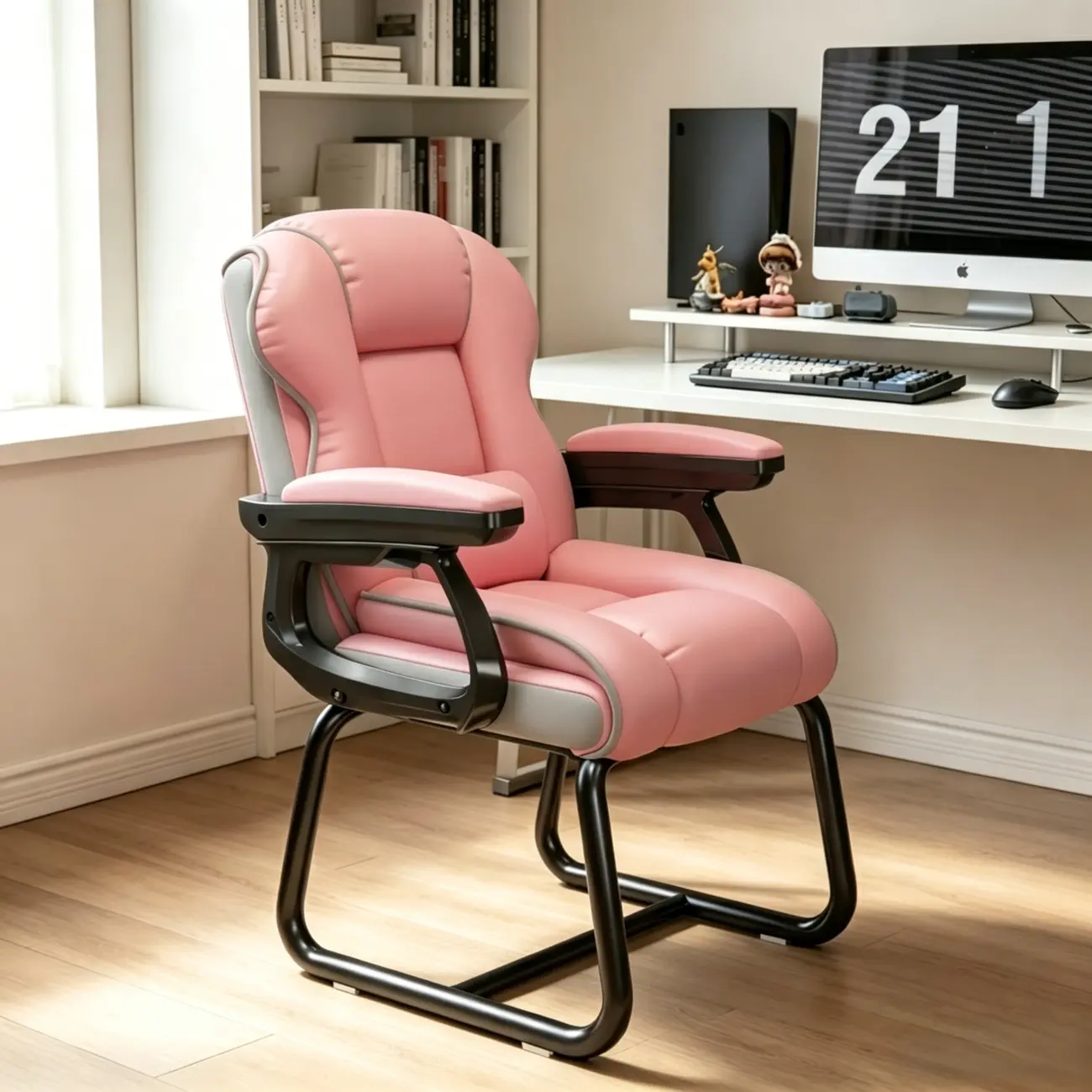 Yellow High-Back Leather Ergonomic Executive Chair  Image - 27 | homeyfad