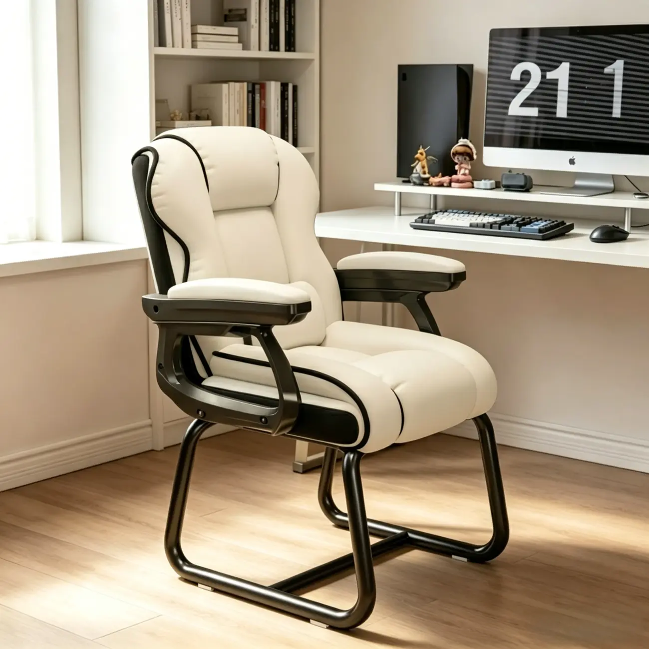 Yellow High-Back Leather Ergonomic Executive Chair  Image - 29 | homeyfad