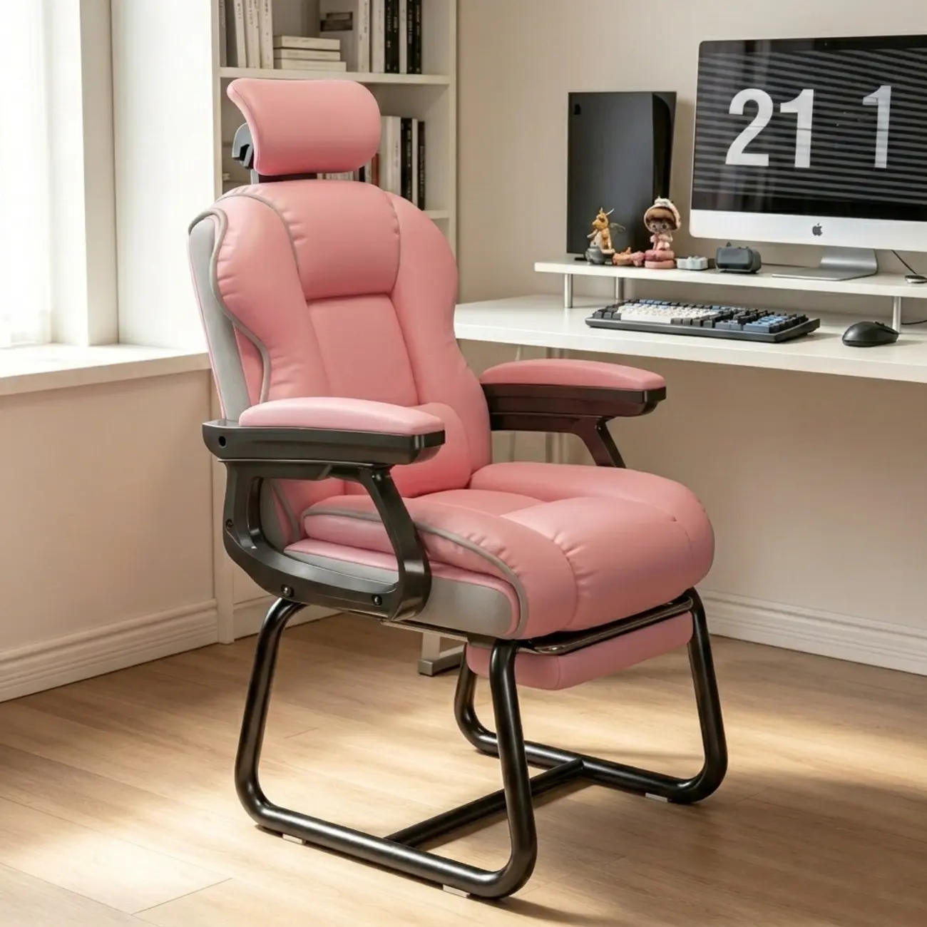 Yellow High-Back Leather Ergonomic Executive Chair  Image - 26 | homeyfad