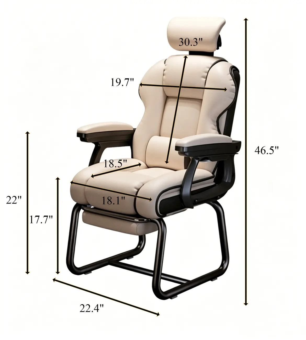 Yellow High-Back Leather Ergonomic Executive Chair  #size | homeyfad