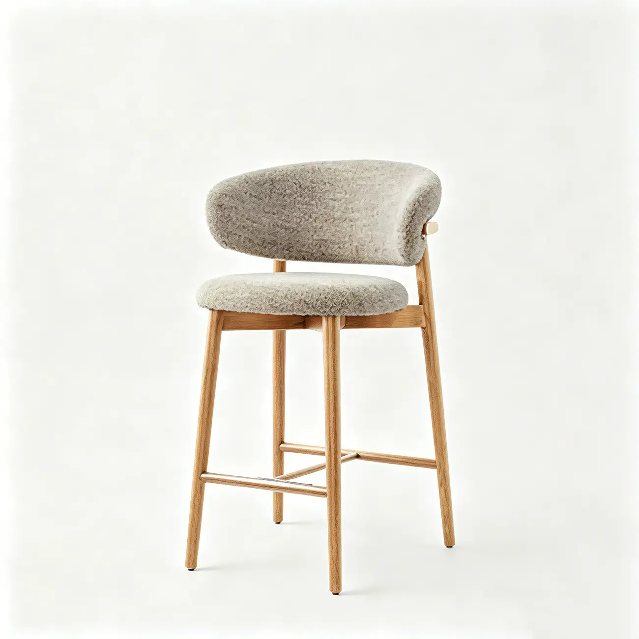 Modern Fabric Upholstered Counter Height Bar Stools Image - 25 | homeyfad
