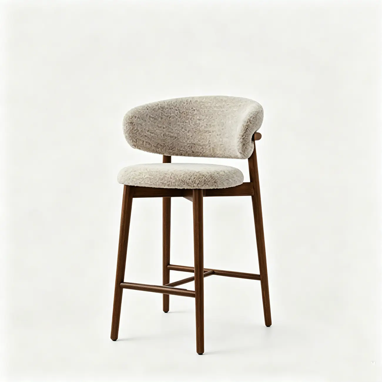 Modern Fabric Upholstered Counter Height Bar Stools Image - 26 | homeyfad