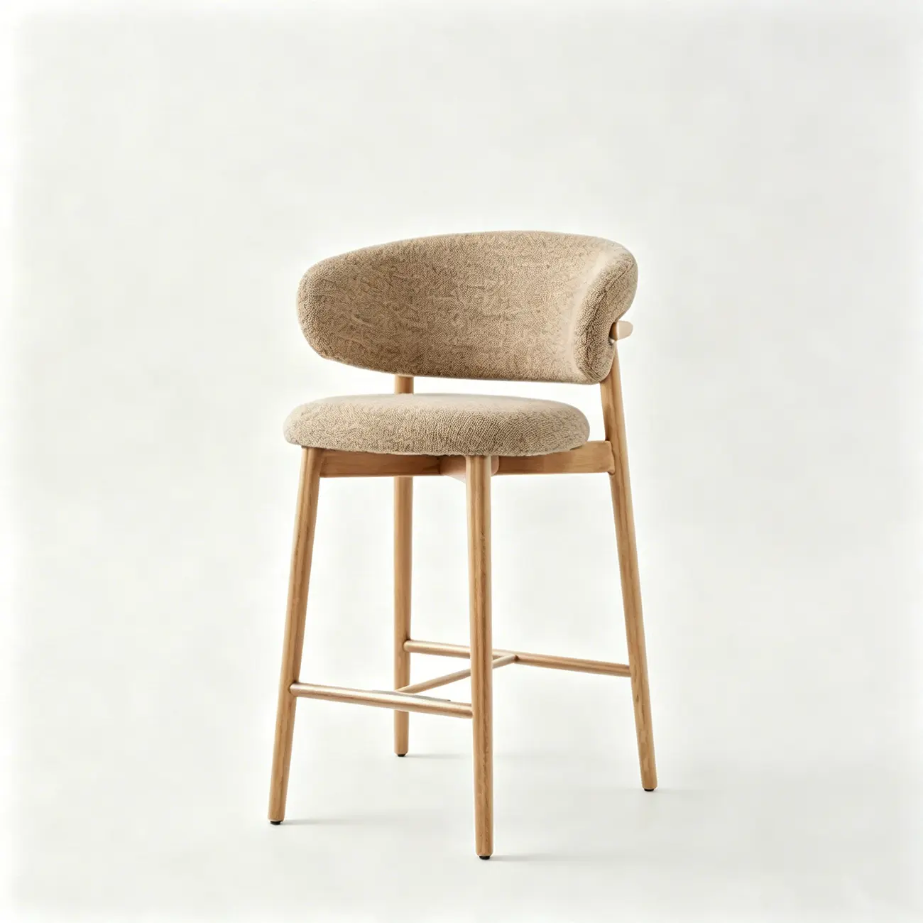 Modern Fabric Upholstered Counter Height Bar Stools Image - 28 | homeyfad