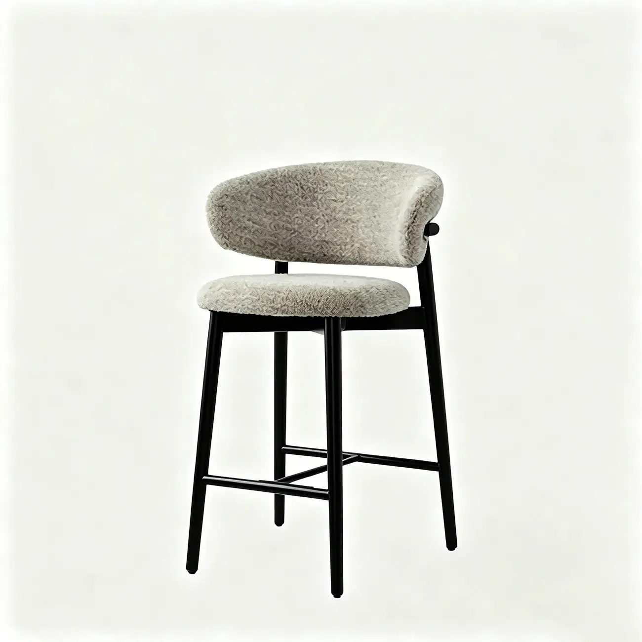 Modern Fabric Upholstered Counter Height Bar Stools Image - 27 | homeyfad