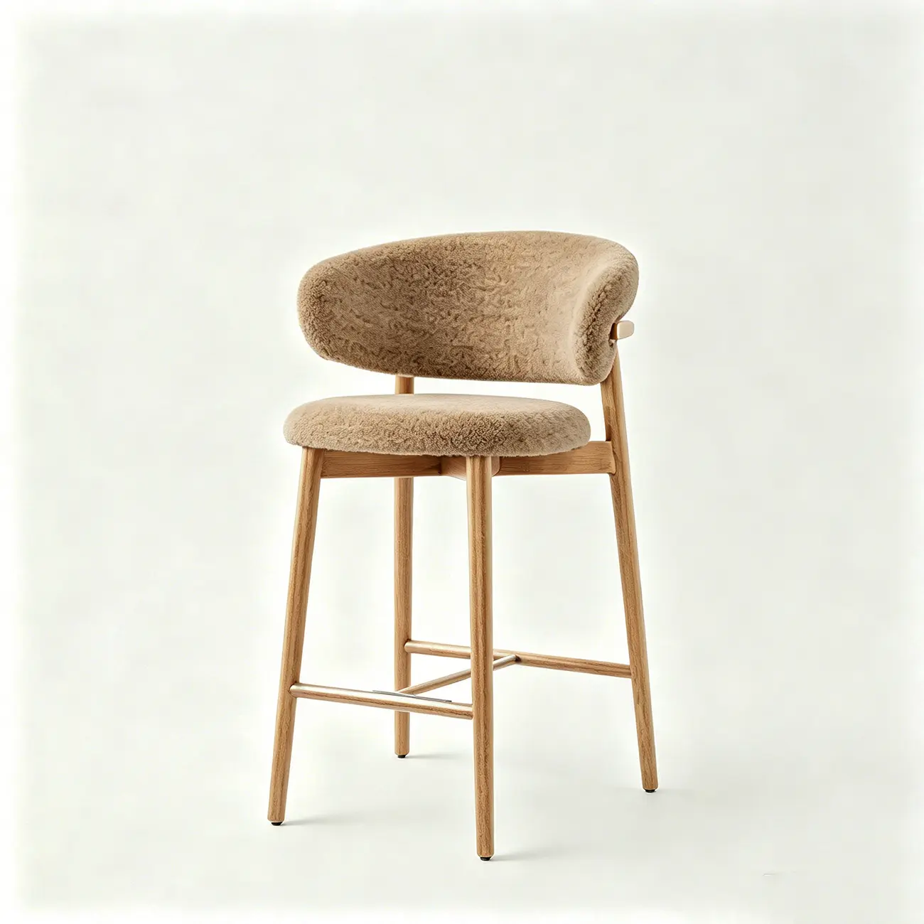 Modern Fabric Upholstered Counter Height Bar Stools Image - 31 | homeyfad