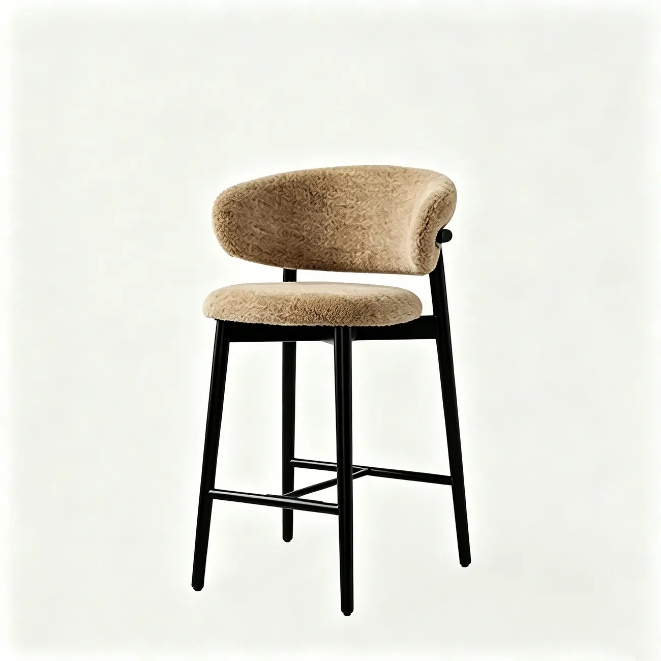 Modern Fabric Upholstered Counter Height Bar Stools Image - 32 | homeyfad