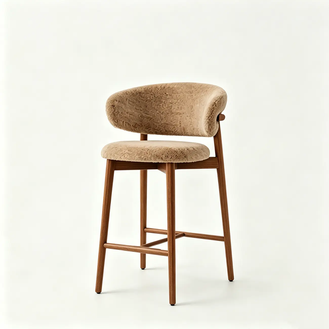 Modern Fabric Upholstered Counter Height Bar Stools Image - 29 | homeyfad