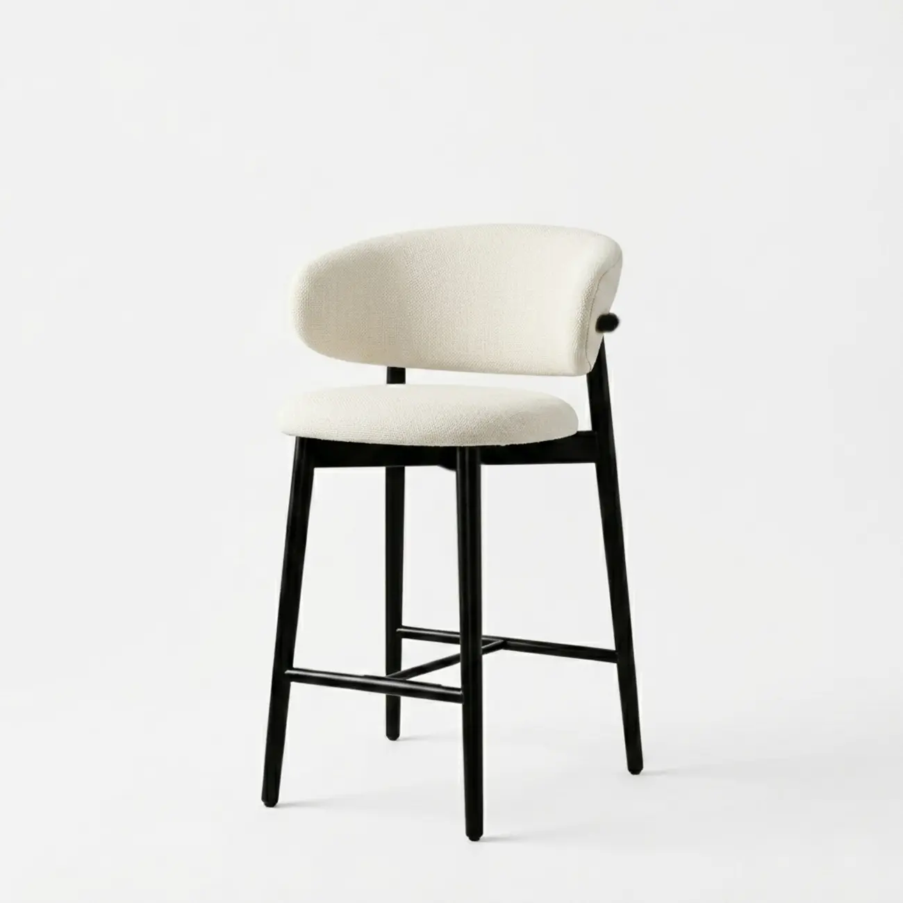 Modern Fabric Upholstered Counter Height Bar Stools Image - 14 | homeyfad