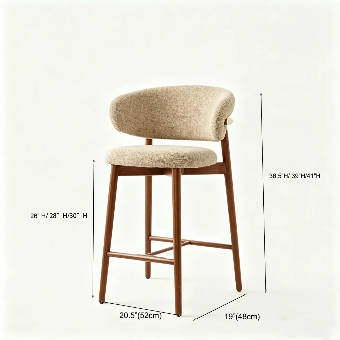 Modern Fabric Upholstered Counter Height Bar Stools #size | homeyfad