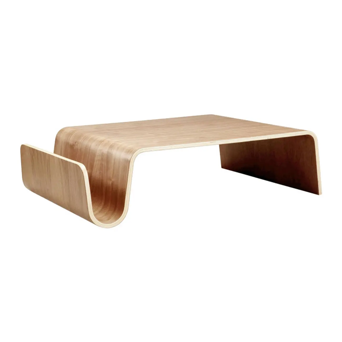 Modern Bentwood Minimalist Large Coffee Table Image - 11 | homeyfad