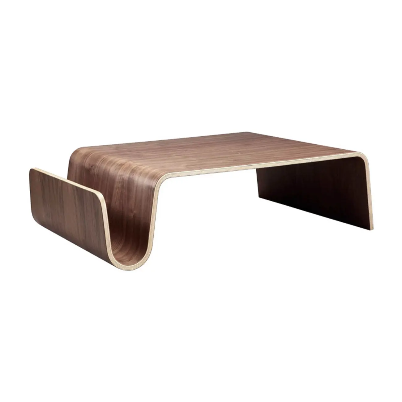Modern Bentwood Minimalist Large Coffee Table Image - 12 | homeyfad