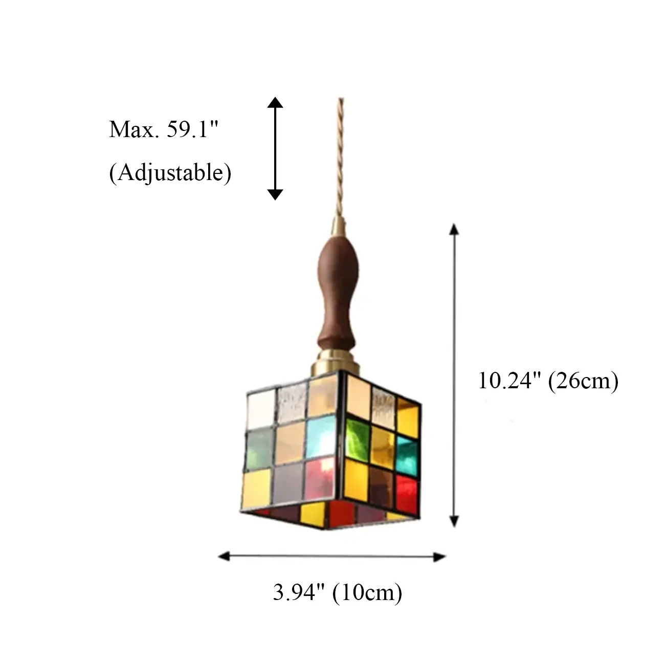 Multi-Color Glass Adjustable Hanging Pendant Light for Indoor Image - 9 | homeyfad