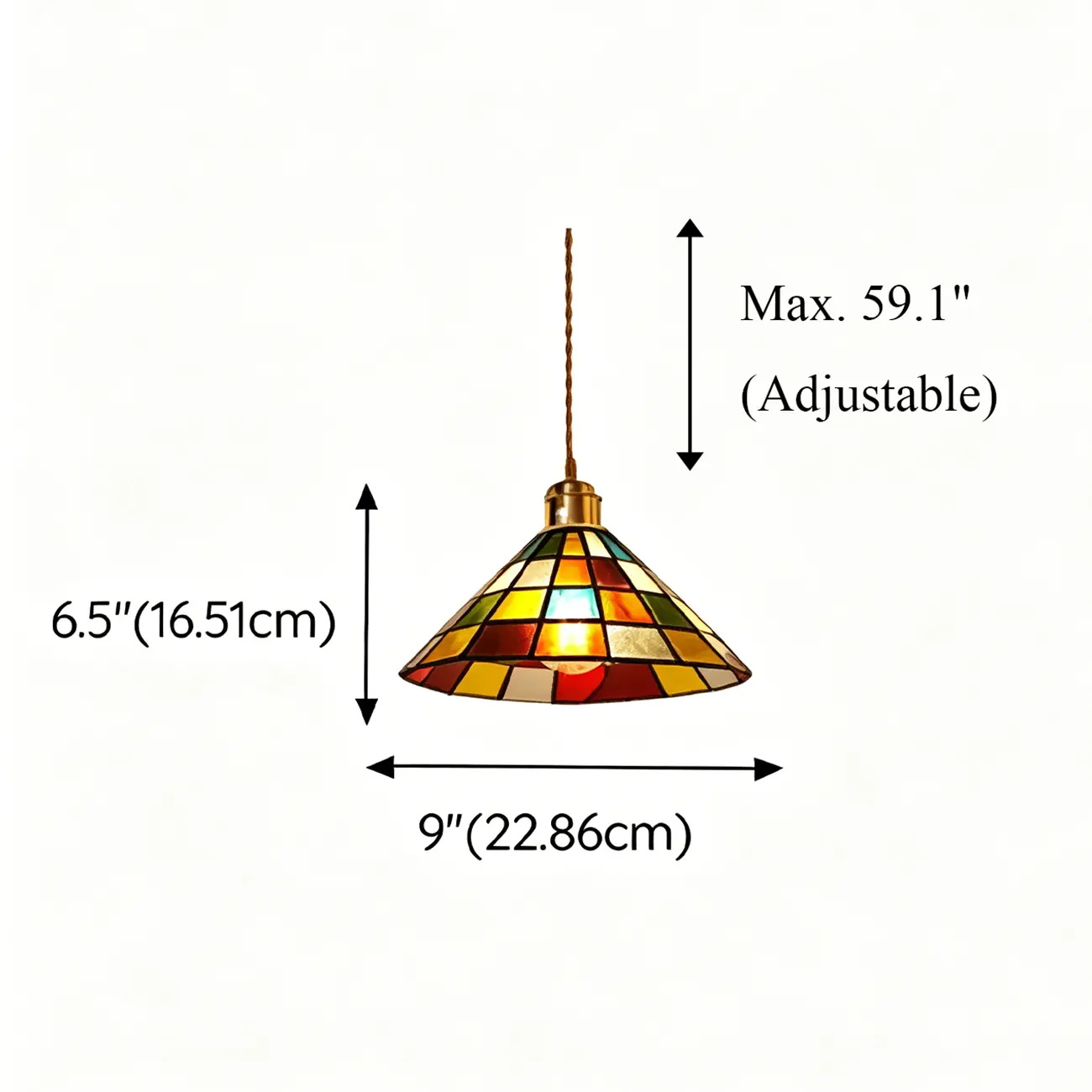 Multi-Color Glass Adjustable Hanging Pendant Light for Indoor Image - 10 | homeyfad