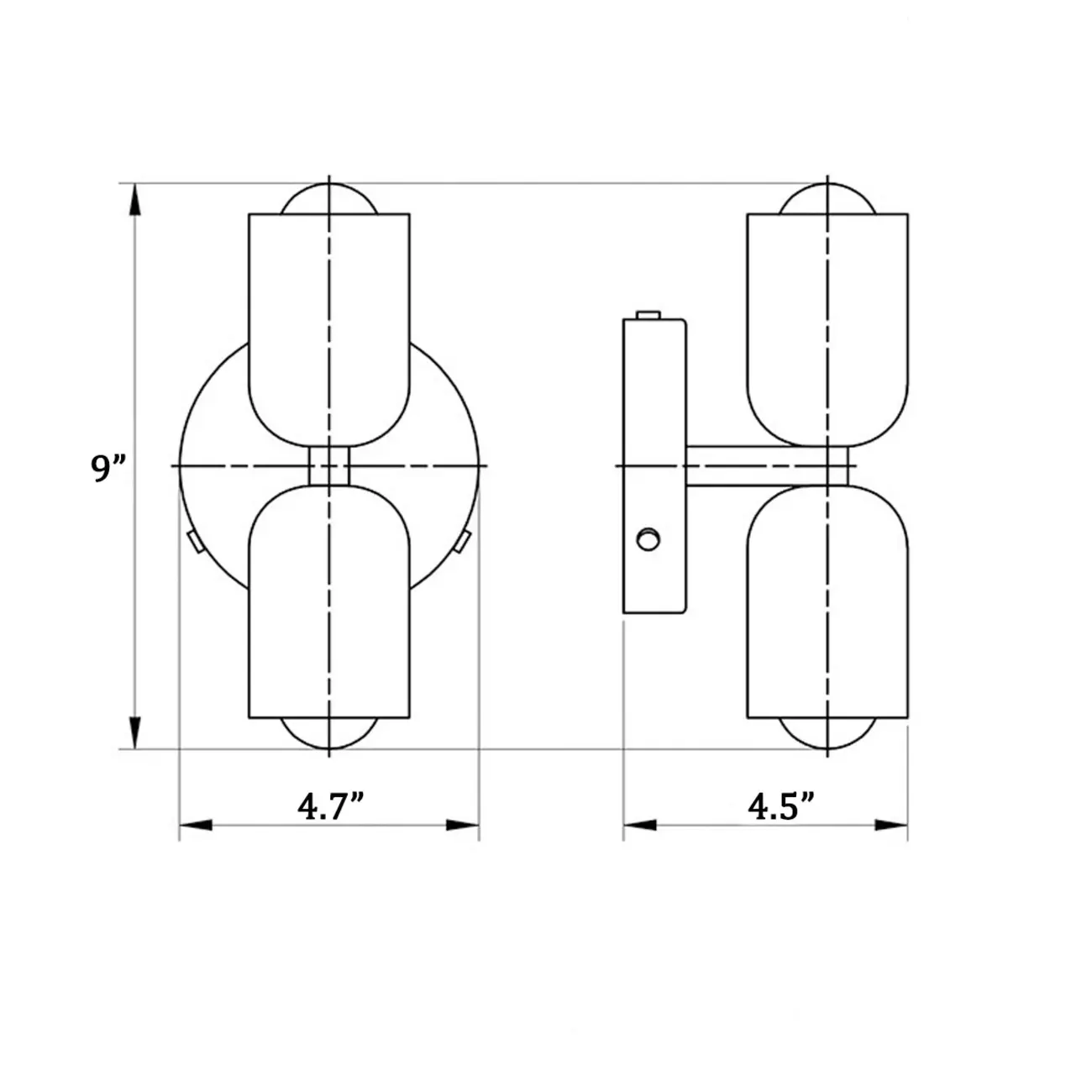 Modern 2-Light White Glass Up Down Wall Sconce #size | homeyfad
