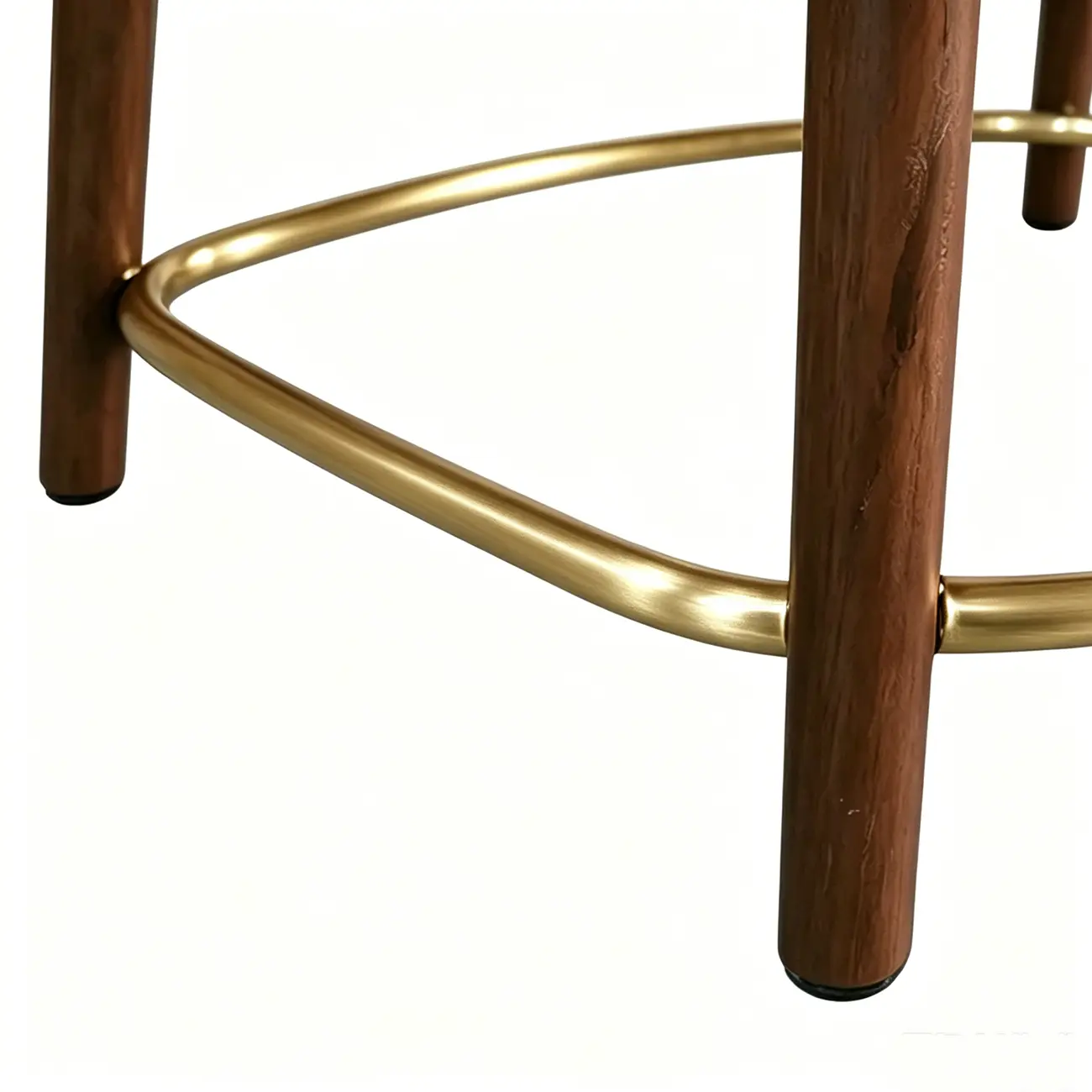 Solid Wood Mid-century Modern Bar Stool With Curved Open-back Image - 9 | homeyfad