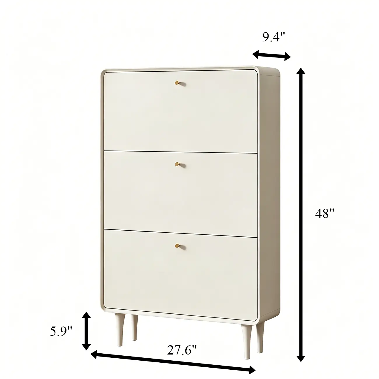 Beige Wood Entryway Shoe Cabinet with Hidden Storage Image - 15 | homeyfad