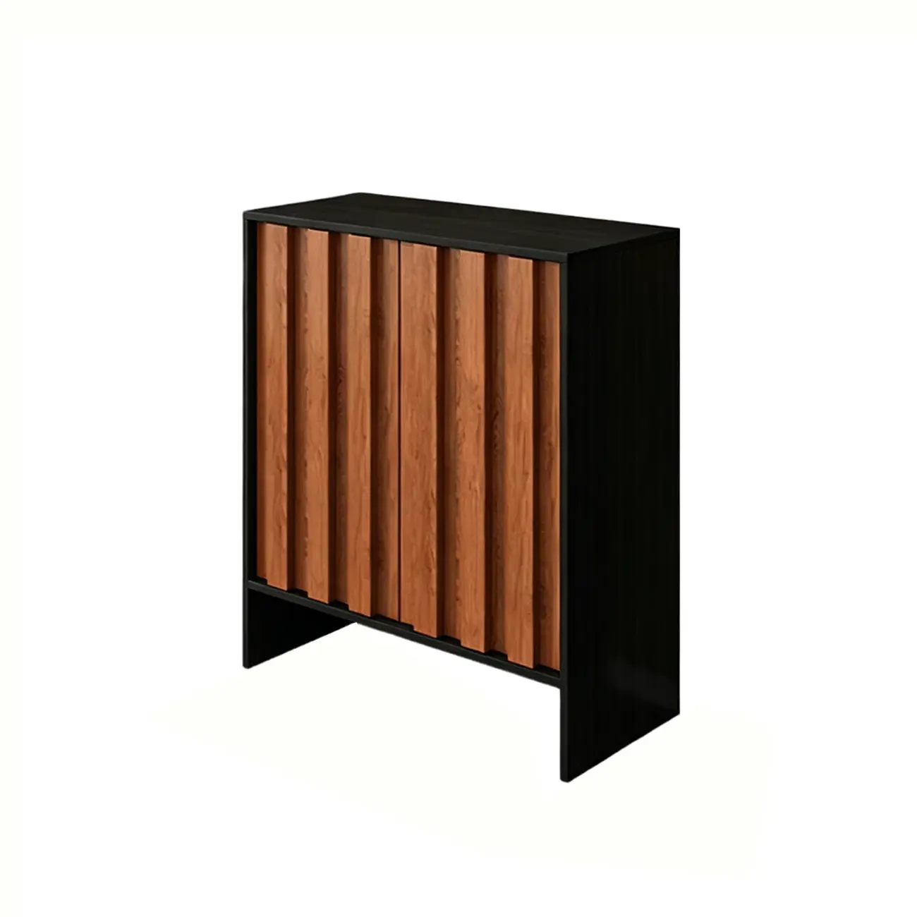 Multi-functional Fluted Storage Cabinet With Adjustable Shelves Image - 12 | homeyfad